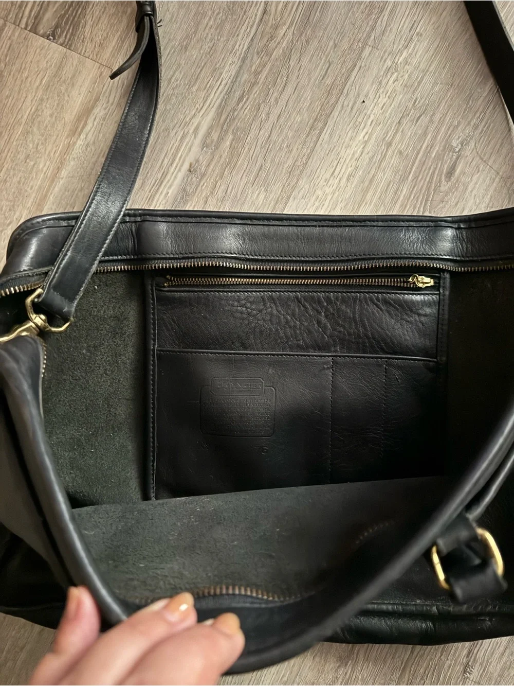 Coach Black Leather Men’s Briefcase Tote - Classic Professional Carry